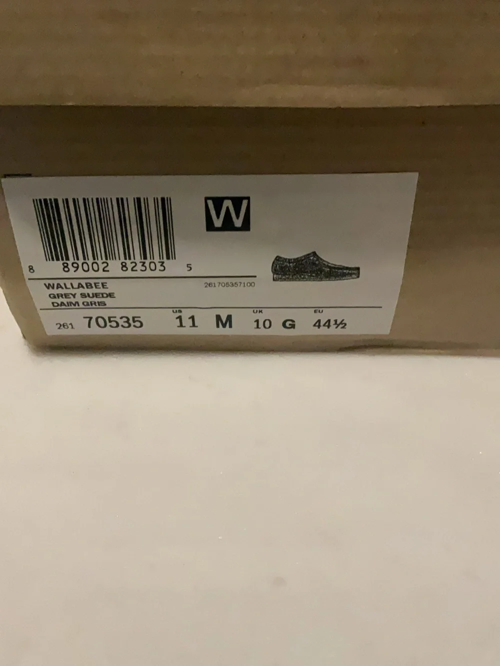 Men’s Grey Suede Wallabee Clark Lace-Up Shoes
